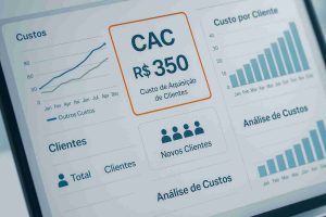 Uma imagem ilustrativa de Custo de Aquisição de Cliente como Saber Se Está Pagando Demais